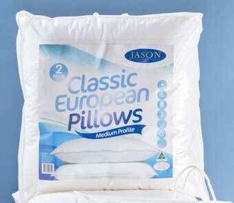 Spotlight Jason classic european pillow 2 pack offer