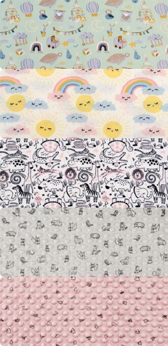 Spotlight Print & plain nursery fleece offer