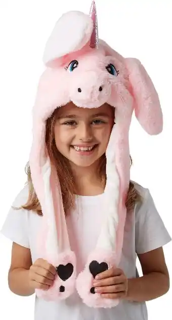 Moving ear unicorn hat