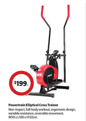 Coles Powertrain elliptical cross trainer offer