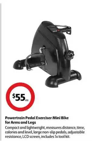 Coles Powertrain pedal exerciser mini bike for arms and legs offer