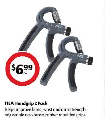 Coles Fila handgrip 2 pack offer
