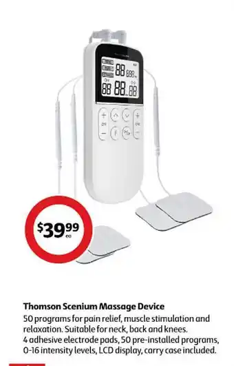 Coles Thomson scenium massage device offer