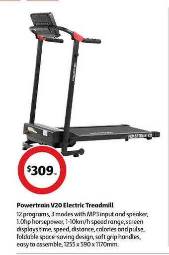 Coles Powertrain v20 electric treadmill offer