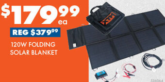 BCF 120W Folding Solar Blanket offer