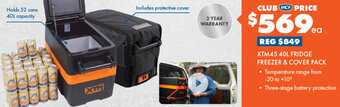BCF XTM45 40L Fridge Freezer & Cover Pack offer
