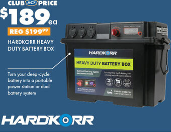 BCF Hardkorr Heavy Duty Battery Box offer