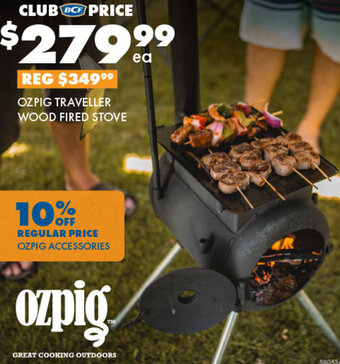 BCF Ozpig Traveller Wood Fired Stove offer