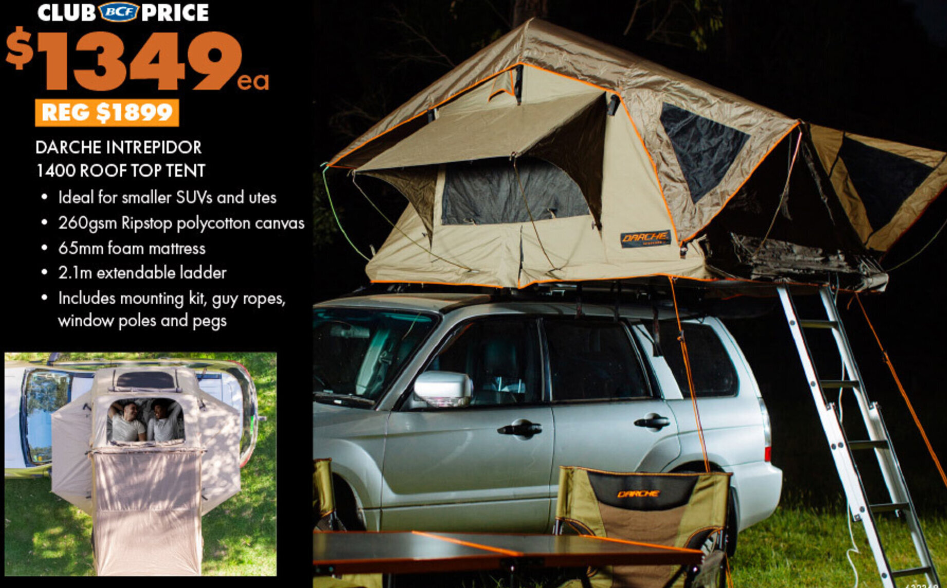 Darche Intrepidor 1400 Roof Top Tent 