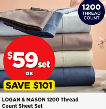 Spotlight Logan  & Mason 1200 Thread  Count Sheet Set offer