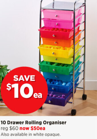 Spotlight 10 Drawer Rolling Organiser offer