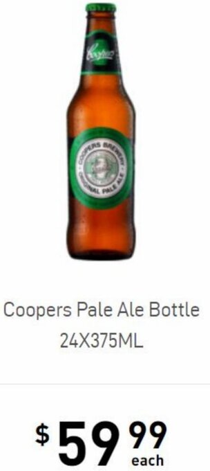 Coopers Pale Ale Bottle 24X375ml