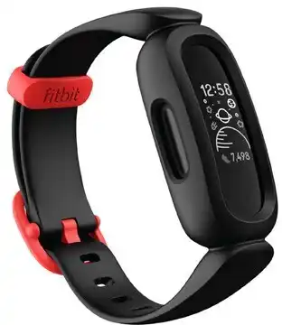 Officeworks Fitbit ace 3 kids’ fitness tracker - black/racer red offer