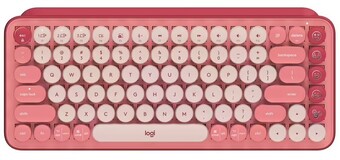 Logitech pop keys wireless keyboard - heartbreaker rose
