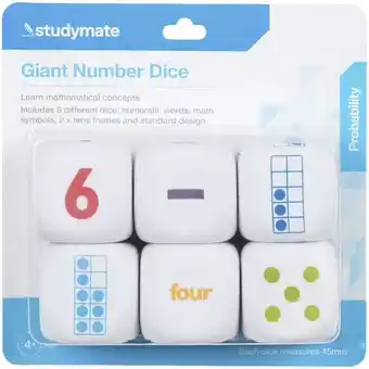 Studaymate 6 pack giant number dice