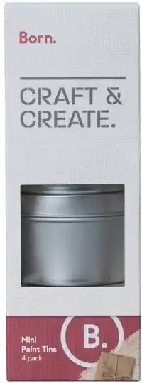 Officeworks Born 4 pack mini tins offer