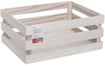 Officeworks Born medium wooden crate offer