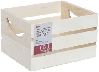 Officeworks Born mini wooden crate offer