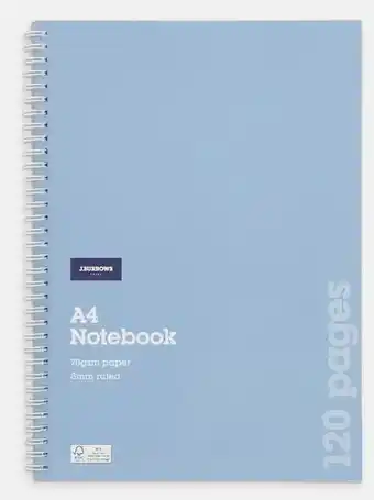 Officeworks J.burrows a4 120 page spiral notebook offer
