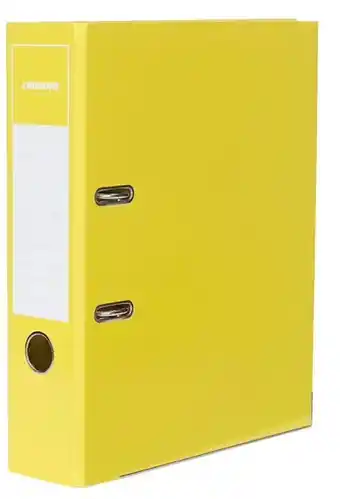Officeworks J.burrows a4 2-ring gloss lever arch folder - yellow offer