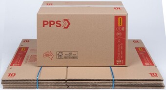 Officeworks Pps 10 pack moving boxes offer