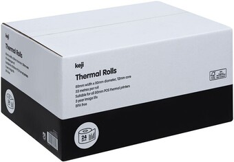 Officeworks Keji 24 pack thermal rolls offer