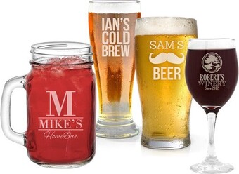 Officeworks Laser engraved glassware offer