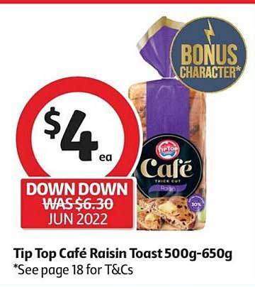 Cafe Raisin Toast – Buy Tip Top Cafe Bread Raisin Toast 650g – ADEX