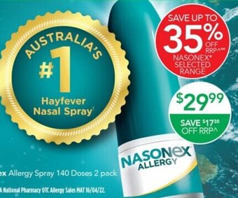 Nasonex Allergy Spray 140 Doses