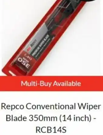 Repco Repco Conventional Wiper Blade 350mm(14 Inch)-RCB14S offer