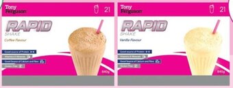 Tony Ferguson Rapid Shake Coffee or Vanilla 21 pack