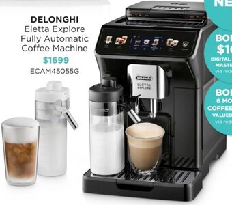 Bing Lee Delonghi Eletta Explore Fully Automatic Coffee Machine offer