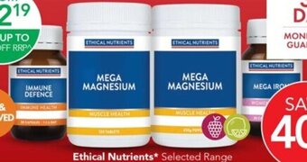 Terry White Ethical Nutrients offer