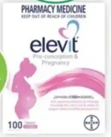 Terry White Elevit Pre-conception & Pregnancy Multivitamins 100 Tablets offer