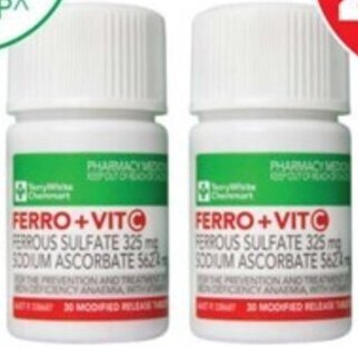 Terry White TerryWhite Chemmart Ferro + Vitamin C 30 tablets offer
