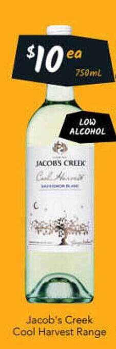 Cellarbrations Jacob's creek cool harvest range offer