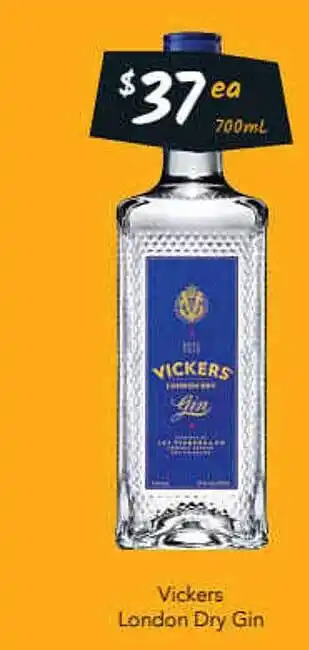 Vickers london dry gin