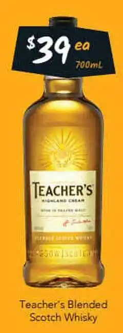 Cellarbrations Teacher's blended scotch whisky offer