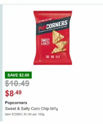 Popcorners sweet & salty corn chip