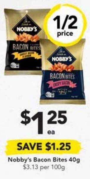 Drakes Nobby's bacon bites 40g offer