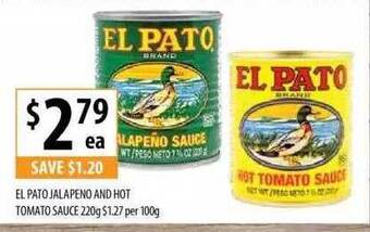 Supabarn El pato jalapeno and hot tomato sauce offer