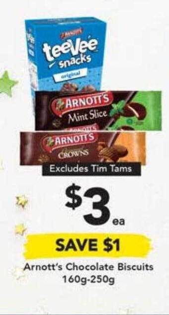 Drakes Arnott's chocolate biscuits 160g-250g offer