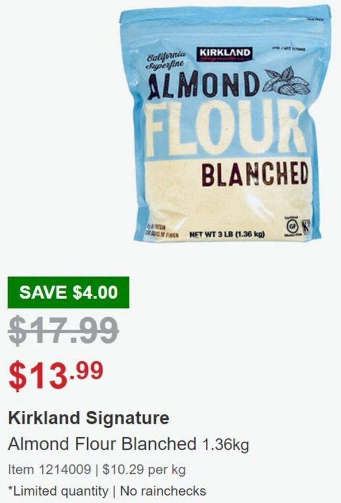 Costco Kirkland Signature Almond Flour vrogue.co