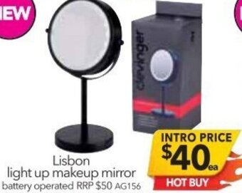 Cheap as Chips Lisbon Light up Makeup Mirror offer