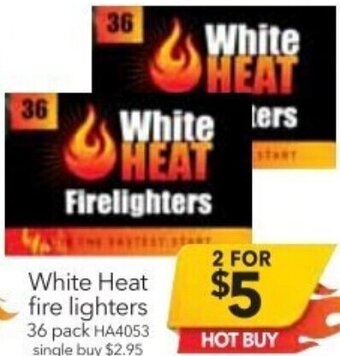 Cheap as Chips White Heat Fire Lighters 36 Pack offer