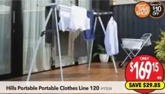 Cheap as Chips Hills Portable Portable Clothes Line 120 offer