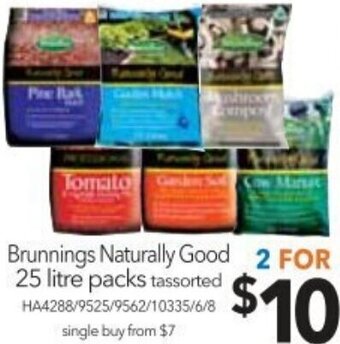 Cheap as Chips Brunnings Naturally Good 25 Litre packs offer