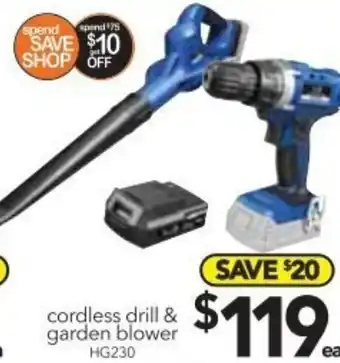 Cheap as Chips Cordless Drill & Garden Blower offer