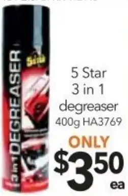 Cheap as Chips 5 star 3 in 1 Degreaser 400g offer