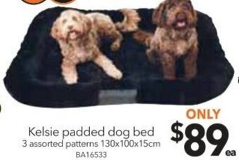 Cheap as Chips Kelsie Padded Dog Bed 130x100x15cm offer